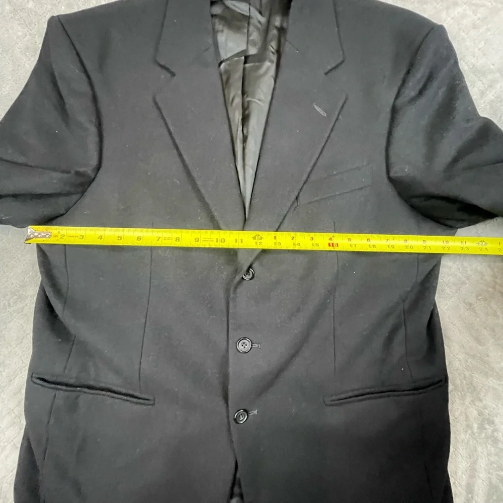 Vintage Gianfranco Ruffini Mens 44R Black Cashmere Blend Blazer PR‎ Macedonia